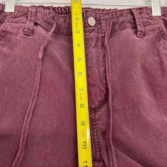 PAIGE Christy Pant Off Duty High Rise Pant Grosgrain Side Size 27 Deep Berry - Picture 14 of 14